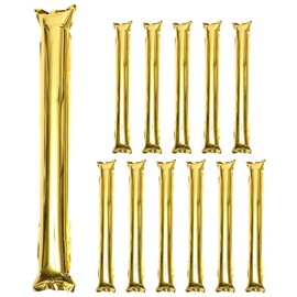 ibasenice Cheer Balloons, Set of 12, Aluminum, Stick Balloons, Cheer Balloons, Cheer Goods, Cheer Sticks, Noise Maker, Elevating Goods, Sports Events, Sports Meetings, Live Concerts, Events, Sports