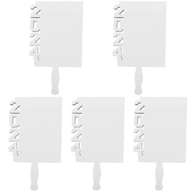 Ciieeo 5pcs Graduation Decoration Fan Picture Frame Graduation Picture Centerpieces Sublimation Photo Blanks Grad Decoration 2024 Graduation Frame Photo Frame Handheld White