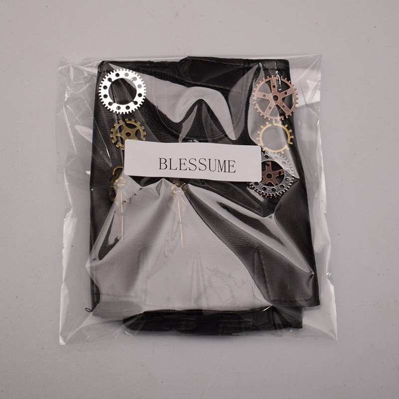 BLESSUME BLESSUME Steampunk Handschuhe Fingerlose Unisex Schwarz