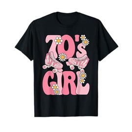 Cute 70s Girl Retro Groovy Hippie Outfit Women Girls T-Shirt