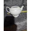 Unbranded White Teapots with Lids, Gold Pin Line Gold Trim