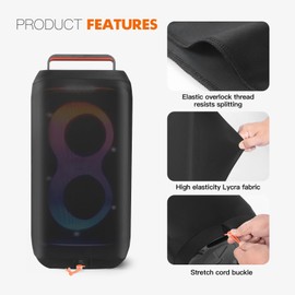 Dust Cover for JBL PartyBox 120 Speaker - Breathable & Washable Lycra Fabric Protector with Drawstring Closure, Scratch & Dust Resistant Cover (Fits for JBL PartyBox 120)