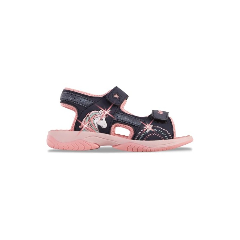 LOTTO ANOGA K - Sandali sportivi, colore: Navy/PINK, 28 EU,