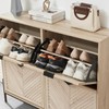 HUSHEDIFY Shoe Cabinet Storage with 4 Flip Drawers, Narrow Hidden