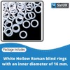 White Curtain Upholstery Rings 16mm – O-Shaped Hollow Roman Blind