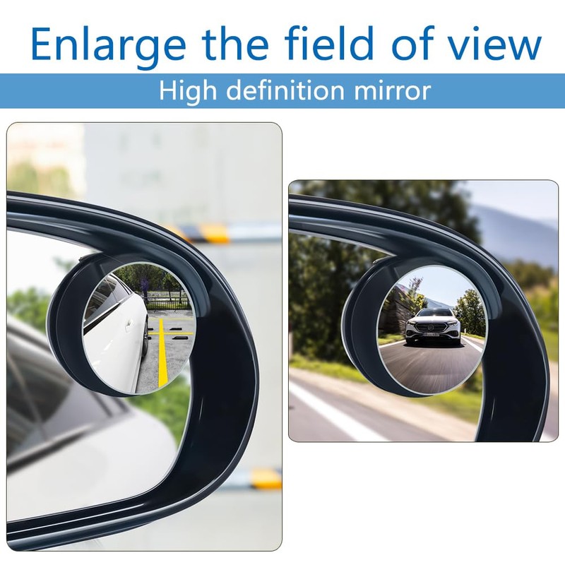 Blind Spot Mirrors, Side Rear View Mirror Rain Visor Guard,