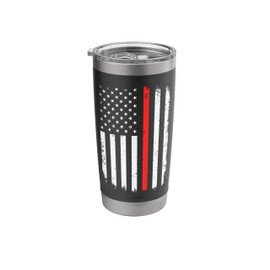 Thin Red Line Tumbler Mug Firefighter Gifts Fire Dept Stainless Steel Insulated Tumbler