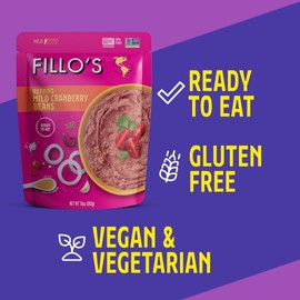 Fillo's Refried Beans - Made with Roman Borlotti Beans aka Cranberry Beans, Ready to Eat, 10 oz Pk of 6, Gluten-Free, Microwavable Meals, Vegan, Plant Protein