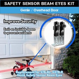 1 for Genie STB-B GSTB-R GSTB-BX 37220R Safety Sensors & Safety Beams, Replacement for Genie Garage Door Sensors, Compatible with Genie Garage Door Openers Made After 1993