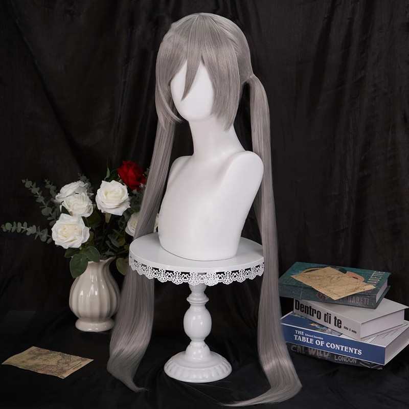 Cosplay Wig, Rabbit, Twin Tails, Straight 39.4 inches (100 cm),