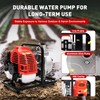1-Inch Gas-Powered Water Transfer Pump,43CC 2-Stroke Semi-Trash Water Pump,Heavy Duty