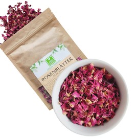 Rose Petals 100 g of the Green Essence - Dried - Rose Petals Tea - Eating Petals - Petals for Tea - for Baking - Enjoyment for Gourmets (100 g)