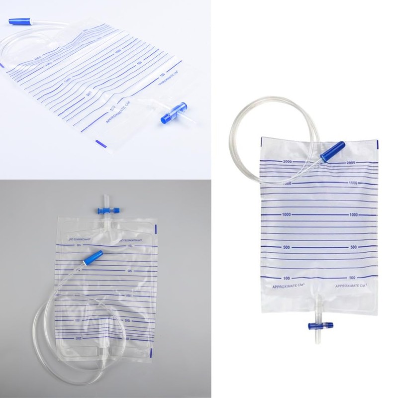 DeaHea 5 Pack Urinary Drainage Bag 2000ML Urine Bag with