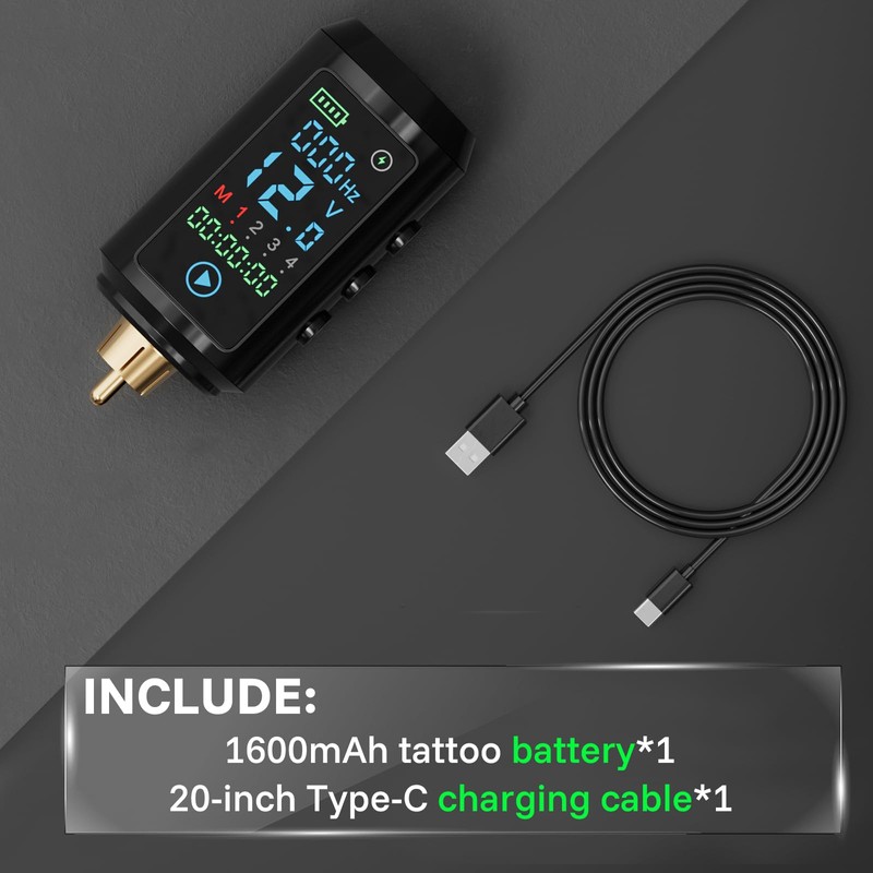 Neebol 1600mAh Wireless Power Supply for Beginners,RCA Tattoo Battery Pack
