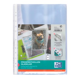 Oxford 100 x A4 Clear Open Top Document Wallets