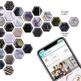 MORCART Hexagon Magnets for Magnetic Board, Fridge Magnets for Fridge Whiteboard Kitchen Classroom Office Cabin Funny Decorative Magnets Gifts for Adults Children (Black)