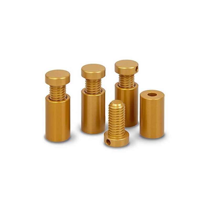 Precisiongeek Gold Aluminium Diameter 12 mm Spacer Wall Bracket, Sign