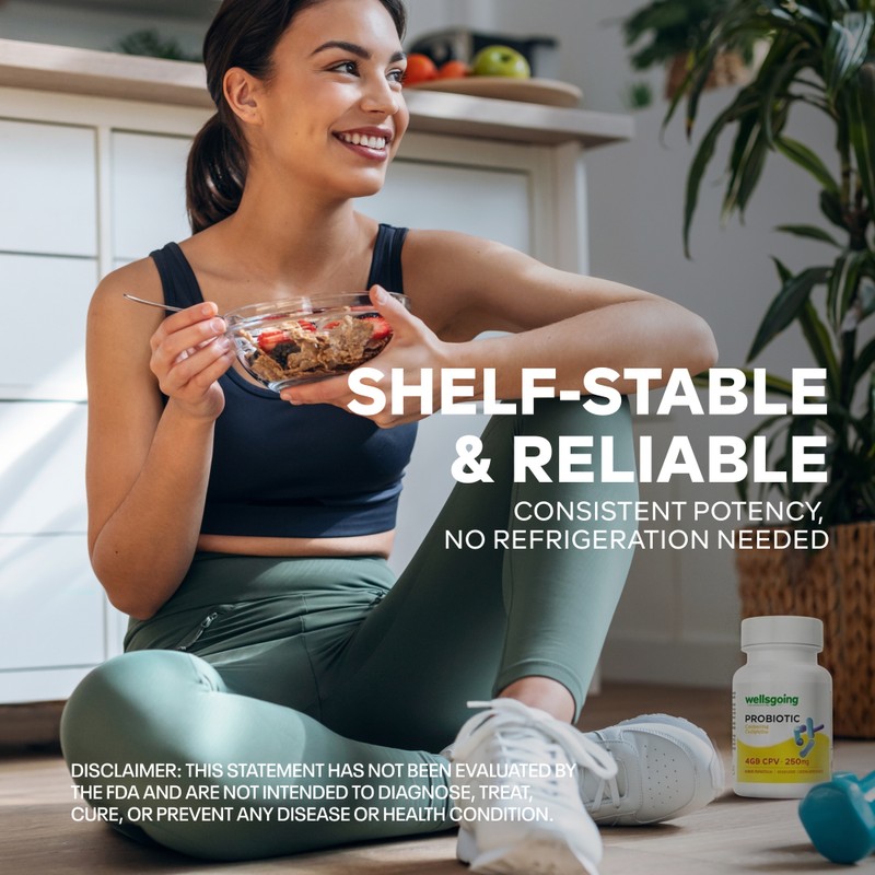 Wellsgoing Probiotic 40 Billion CFU Supplement, 10 Strains Probiotic Complex