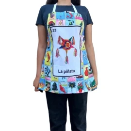 Texben 12 Mandiles Lotería Navideña Para Cocina Sublimados