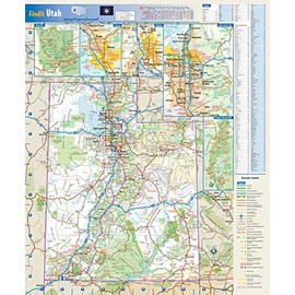 Globe Turner Utah State Wall Map - 14.75" x 17.75" Full Color Glossy Paper Travel Map