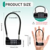 4 Digit Combination Lock for Locker, 6.8 Inch Resettable Combination