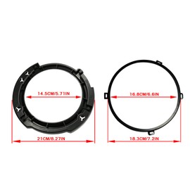 7 Inch Round Headlight Mounting Bracket Retaining Set with Headlamp Bracket Bezel Front Left and Right Compatible with 2007-2017 Jeep Wrangler JK
