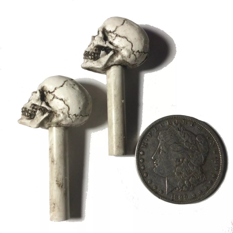 BawdyPartz American Made Hot Rat Skull Door Lock Knobs shift