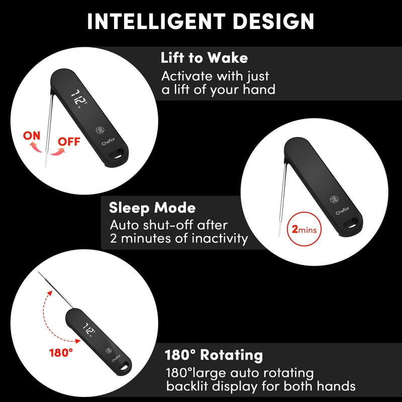 Meat Thermometer,0.5s Instant Read Temperature Thermometer,Digital Food Temperature Thermometer with