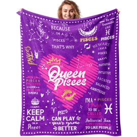 Ruifeihan Pisces Gifts, Pisces, Pisces Gifts for Women, Pisces Blanket, Pisces Gift Birthday Gifts for Women Throw Blankets 50" × 60"
