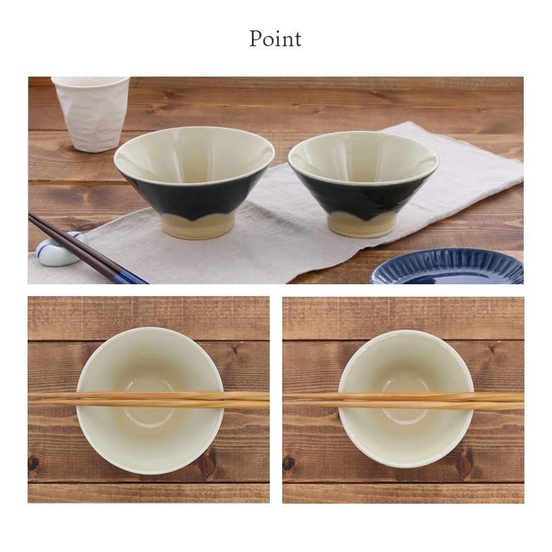 EAST Table Rice Bowl, Mt. Fuji, Kiriyukanuri, Japanese Tableware, Large