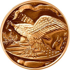 Jig Pro Shop 1 oz .999 Pure Copper Medallion (Eagle & Shield)