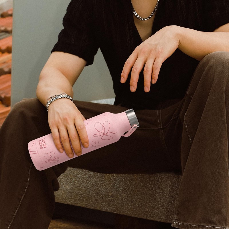 Bottle Bottle 600ml Insulated Water Bottle with Handle Hiking Drink