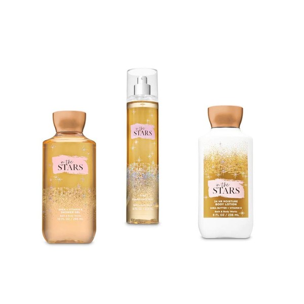 Bath & Body Works In the Stars Shower Gel, Body Lotion, Fine Fragrance Mist Daily Trio Gift Set