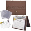Yconbotr Recipe Binder with Plastic Sleeves, Stand Up Recipe Book