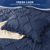 JOLLYVOGUE King Size Comforter Set 7 Pieces, Navy Blue Bed