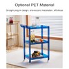 Acrylic Utility Rolling Cart,3-Tier Acrylic Bar Cart with Pulling Handle