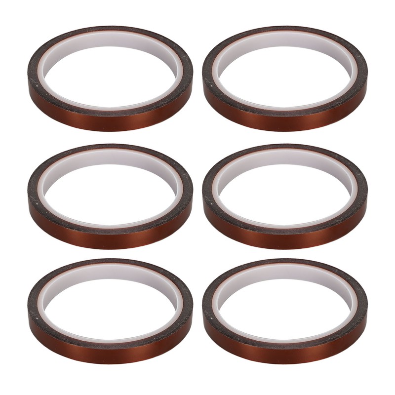 6pcs Heat Resistant Tape Residue Free Polyimide Sublimation Thermal Tape