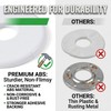 1 Inch Split Wall Flange Escutcheon Plate (2 Pack), Self-Adhesive