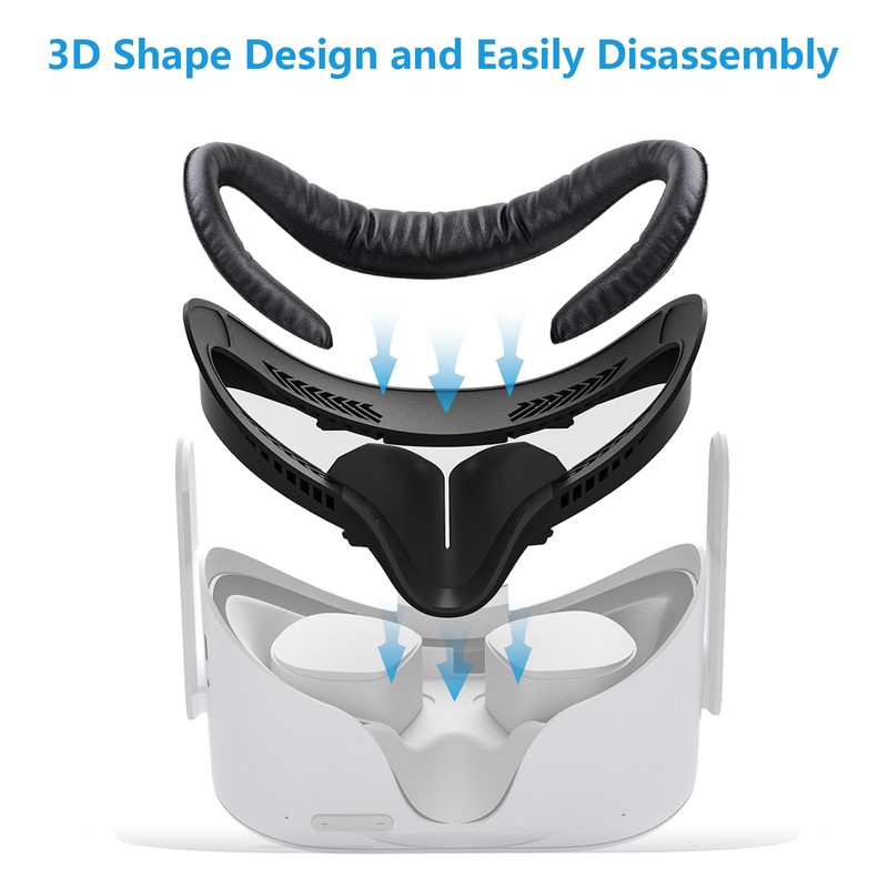 2 Pack Face Pad for Oculus Quest 2, Facial Interface