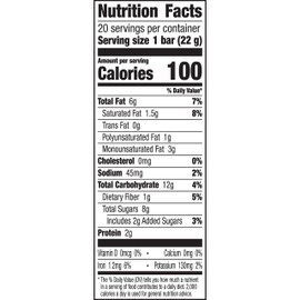 Larabar Chocolate Chip Cookie Dough Mini Bars, Gluten Free Vegan Fruit & Nut Bar, 0.78 oz Bars, 20 Ct
