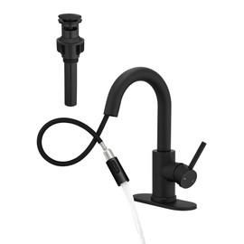 Black Bathroom Sink Faucet Pull Down Spayer Kitchen Sink Faucet Kitchen Faucets Rv Kitchen Faucet Suitable for Bathroom, Kitchen, Rv, Bar.360° Rotatable,Simple and Easy to Install.