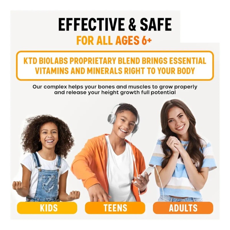 Height Growth Suplemento Para El Crecimiento 120 Capsulas Sin Sabor