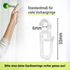 Rollina Clip Over Hooks Transparent Pack of 100 | Curtain