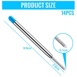 Collazoey Pack of 14 Ballpoint Pen Refills Large Capacity Refills, Compatible Set Refills, Metal Refills for G2 Format, 1.0 mm Line Width M, Ink Colour (Blue)