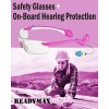 SoundShield ReadyMax Woman's Safety Glasses w/ Built-In Hearing Protection New