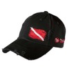Born of Water Scuba Dive Flag Distressed Hat: Mens Low