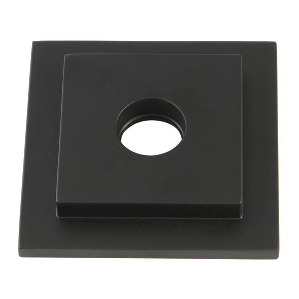 Kingston Brass FLSQUARE0 Claremont Shower Arm Flange, Matte Black