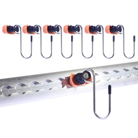 Industrie Planet, 6 x Hooks for Airline Rails, Single End Fitting, Lashing Rails