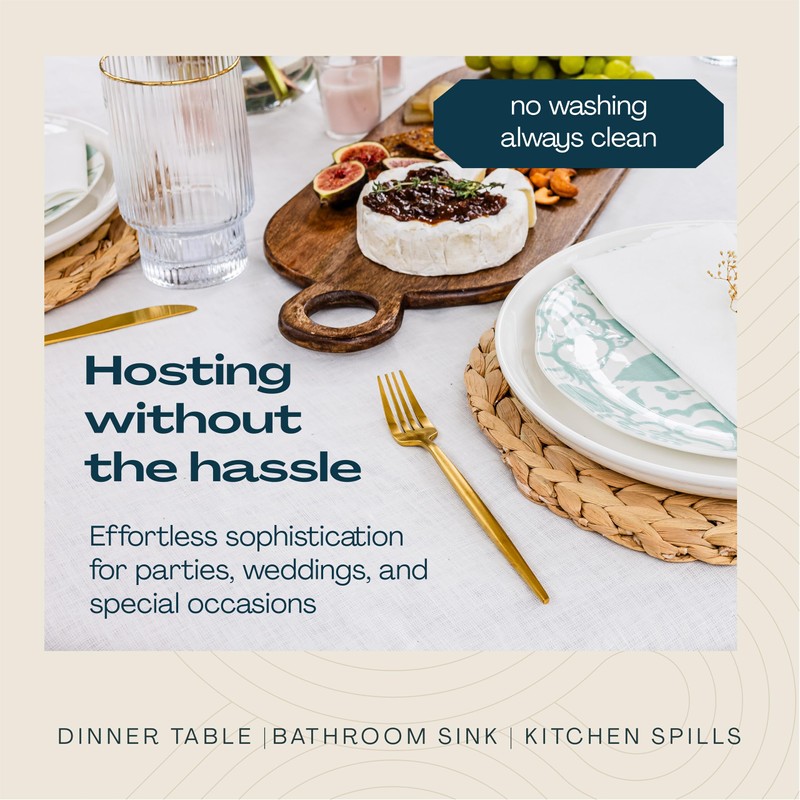 Lintext Disposable Linen-Feel Guest Towels - 12" x 17" Cloth-Like