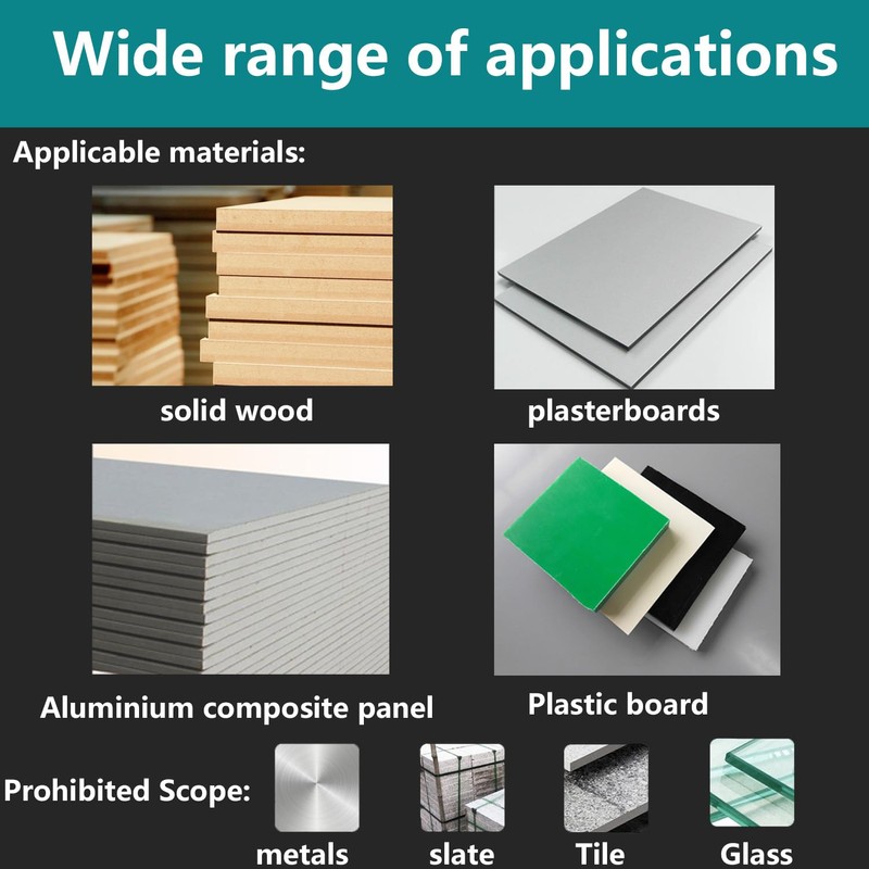TOOSOAR Adjustable Round Hole Saw, Adjustable Diameter 45-130mm, for Solid